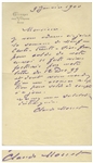 Claude Monet Autograph Letter Signed -- Monet Writes to His Wine Merchant